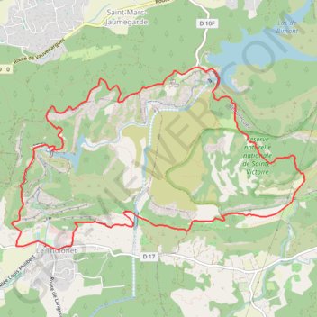 Sainte Victoire lacs de Zola et Bimont GPS track, route, trail