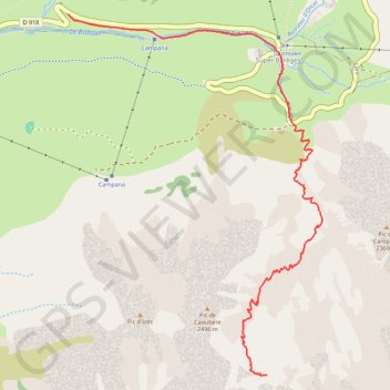 Barèges-Crête de la Pègue GPS track, route, trail