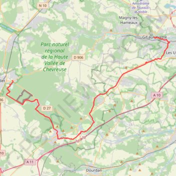 Gif-sur-Yvette (91190), Essonne, Île-de-France, France - Rue de l'Étang de la Tour (Rambouillet) GPS track, route, trail