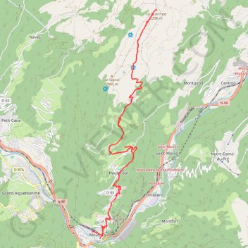Moutiers - Quermoz GPS track, route, trail