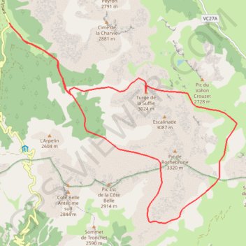 Pic du Grand Rochebrune - Sommet N GPS track, route, trail