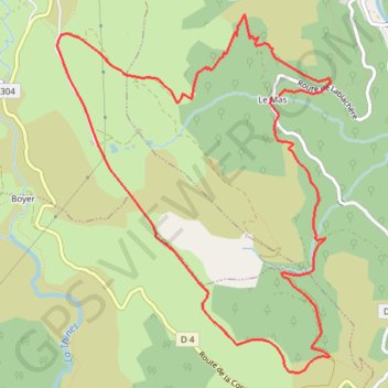 Boucle Sablières - La Bombine - Sablières GPS track, route, trail