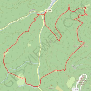 Klingenthal, les châteaux d'Ottrott GPS track, route, trail