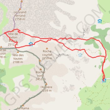 Tete de Vallon Pierra depuis Lachaup (Devoluy) GPS track, route, trail