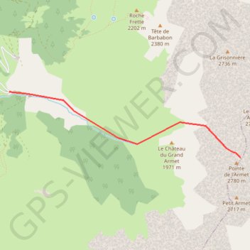 Pointe de l'Armet GPS track, route, trail
