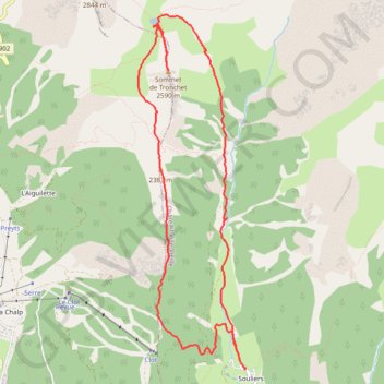 Château-Ville-Vieille VTT GPS track, route, trail