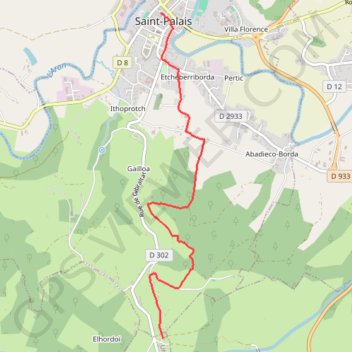Saint-Palais - Stèle de Gibraltar GPS track, route, trail