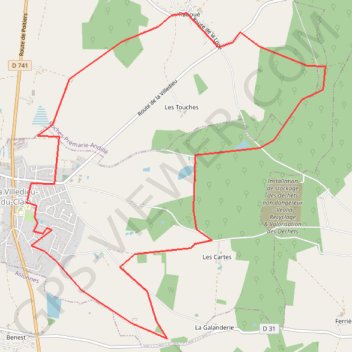 La Villedieu du Clain (86) GPS track, route, trail