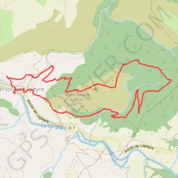 Le Mont Grand en boucle depuis Versols GPS track, route, trail