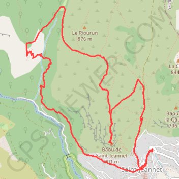 Baou de Saint-Jeannet (boucle par le Castelet) GPS track, route, trail