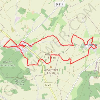 Circuit de Festonval - Toutencourt GPS track, route, trail