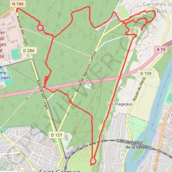 Grande Terrasse de Saint-Germain en Laye (78 - Yvelines) GPS track, route, trail