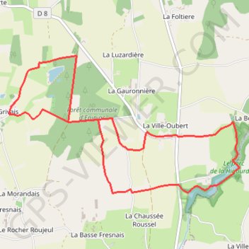 Balade au parc de la Higourdais - Epiniac GPS track, route, trail
