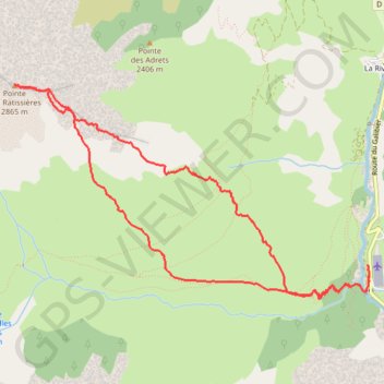 Pointe des Ratissières GPS track, route, trail