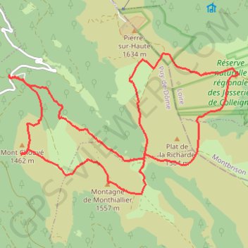 Le col du Chansert GPS track, route, trail