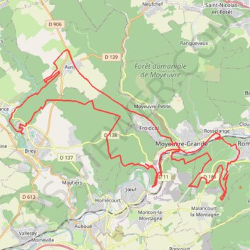 Du Fond Saint-Martin à la Sangsue - Rombas GPS track, route, trail