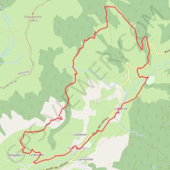 Randonnée sur les hauteurs de Mandailles-Saint-Julien (Cantal) GPS track, route, trail