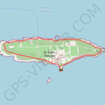 Île Saint-Honorat GPS track, route, trail