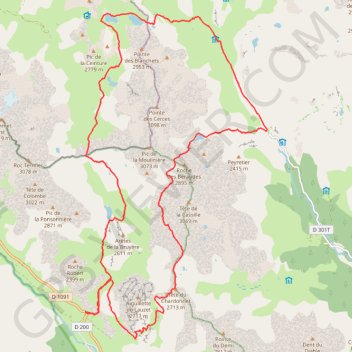 Tour de la pointe des Cerces GPS track, route, trail