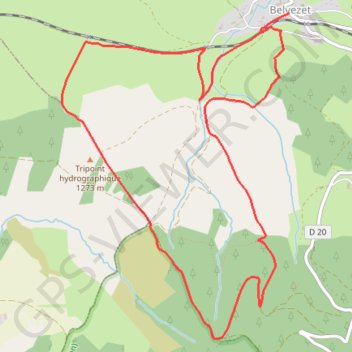 Sentier de la mare aux renards - Belvezet GPS track, route, trail
