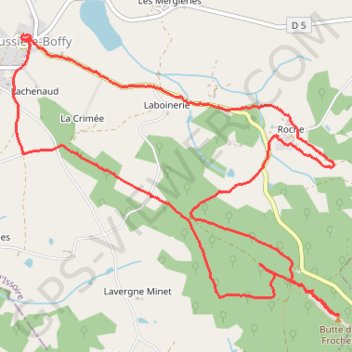La Mandragore Bussières-Boffy GPS track, route, trail