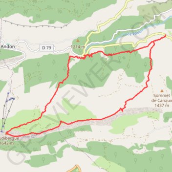 L'Audibergue GPS track, route, trail