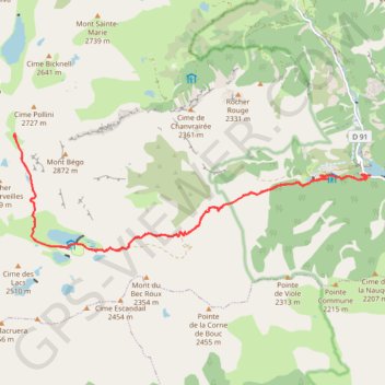 Vallée des Merveilles GPS track, route, trail