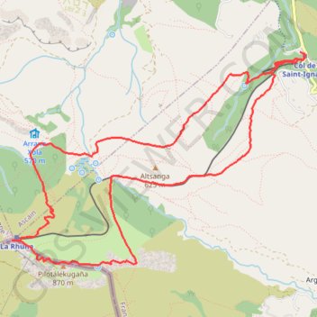 La Rhune depuis le Col de Saint-Ignace GPS track, route, trail