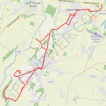 Balade Le Lherm GPS track, route, trail