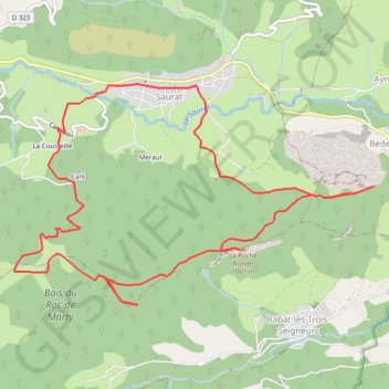 Sommet du Mont et Roche Ronde depuis Saurat GPS track, route, trail