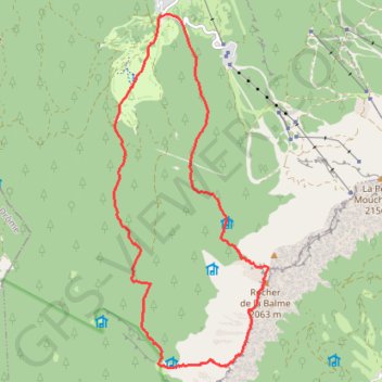 Rochers de la Balme par la Combe de Fer et le Grand Pot GPS track, route, trail
