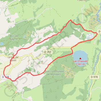 Lac Chauvet GPS track, route, trail