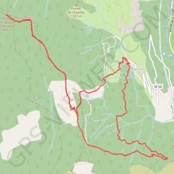 La pointe des quatre cantons GPS track, route, trail