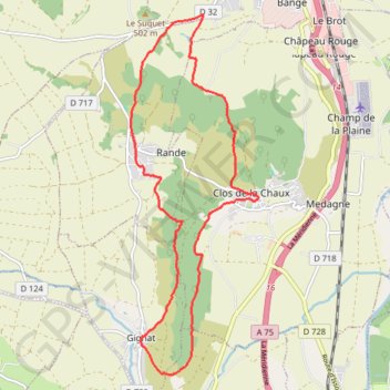 Marche au Broc (près d'Issoire) GPS track, route, trail