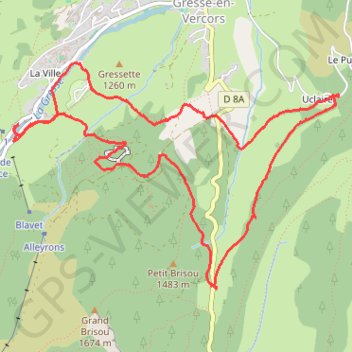 Gresse en Vercors-col de l'Allimas-Gresse GPS track, route, trail