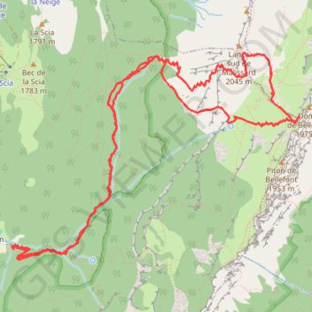 2022 0313 ski Lances de Malissard Dôme de Perquelin GPS track, route, trail