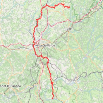 GR46 De La Méchaussie (Corrèze) à Rocamadour (Lot) GPS track, route, trail