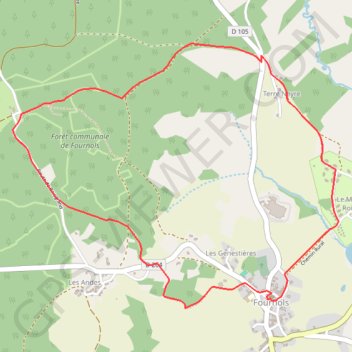 Les Pierres Folles - Fournols GPS track, route, trail
