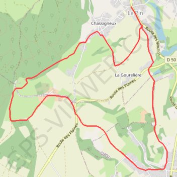 Pays Voironnais - Circuit de la Grange Dîmière GPS track, route, trail