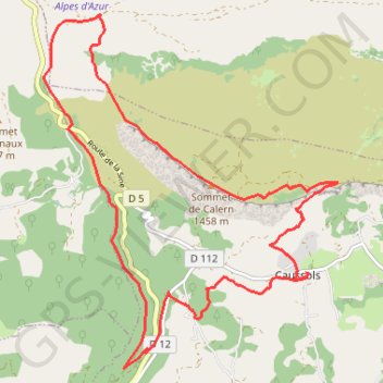 Trail des sommets de Caussols GPS track, route, trail
