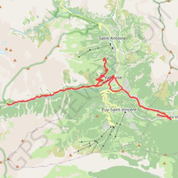 Vélo au dessus de Vallouise GPS track, route, trail