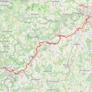 Ulm Sigmaringen GPS track, route, trail