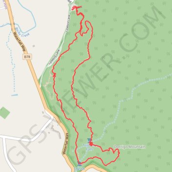 Tristania Falls - Crystal Shower Falls - Hardwood Lookout - Wonga Walk GPS track, route, trail