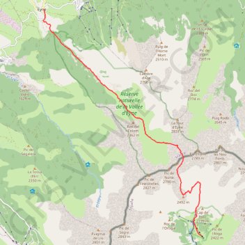 La réserve naturelle de l'Eyne GPS track, route, trail