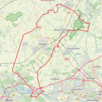 Randonnée des Collines (80) - Cyclo 80 Havré GPS track, route, trail