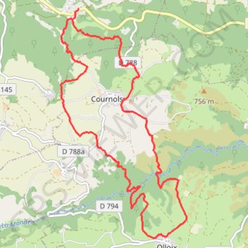 De Ponteix à Olloix GPS track, route, trail
