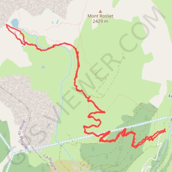 Lac de Portette GPS track, route, trail