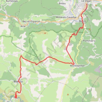 Mon parcours - Chemin de Saint-Guilhem-le-Désert, du Vigan à Saint-Guilhem-le-Désert GPS track, route, trail