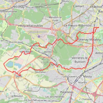 Sceaux-Scaclay GPS track, route, trail