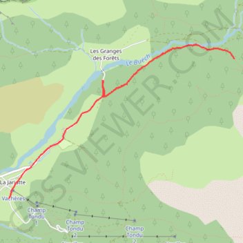 La Jarjatte - Ravin de la Chaumette GPS track, route, trail